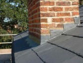 chimney lead work on slate roof