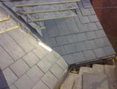 close mitered hip on slate roof in chester
