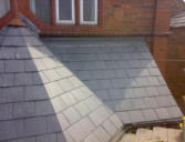 close mitered hip and valley on slate roof in chester