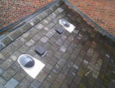roof lights in slate roof 